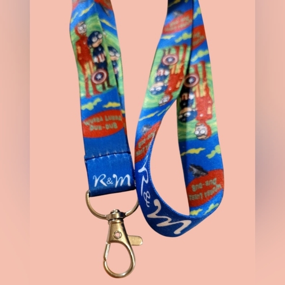 RICK AND MORTY ADULT SWIM CARTOON BIOWORLD SNAPBACK FLAT BILL CAP & LANYARD - Picture 11 of 12